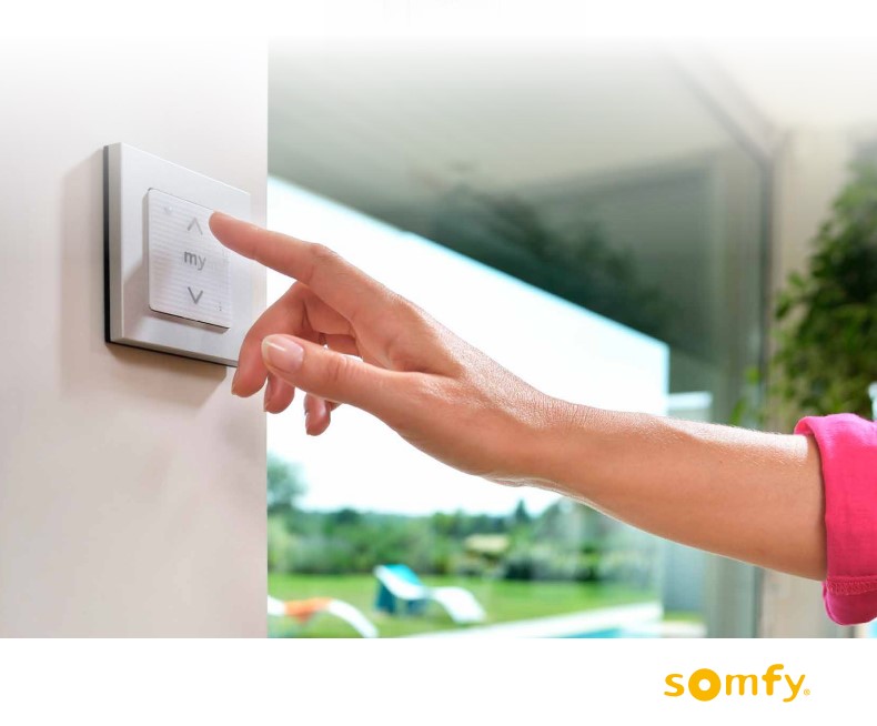 Somfy Smoove 1 RTS II White 1 Channel Wall Switch (1871347) - Image 5