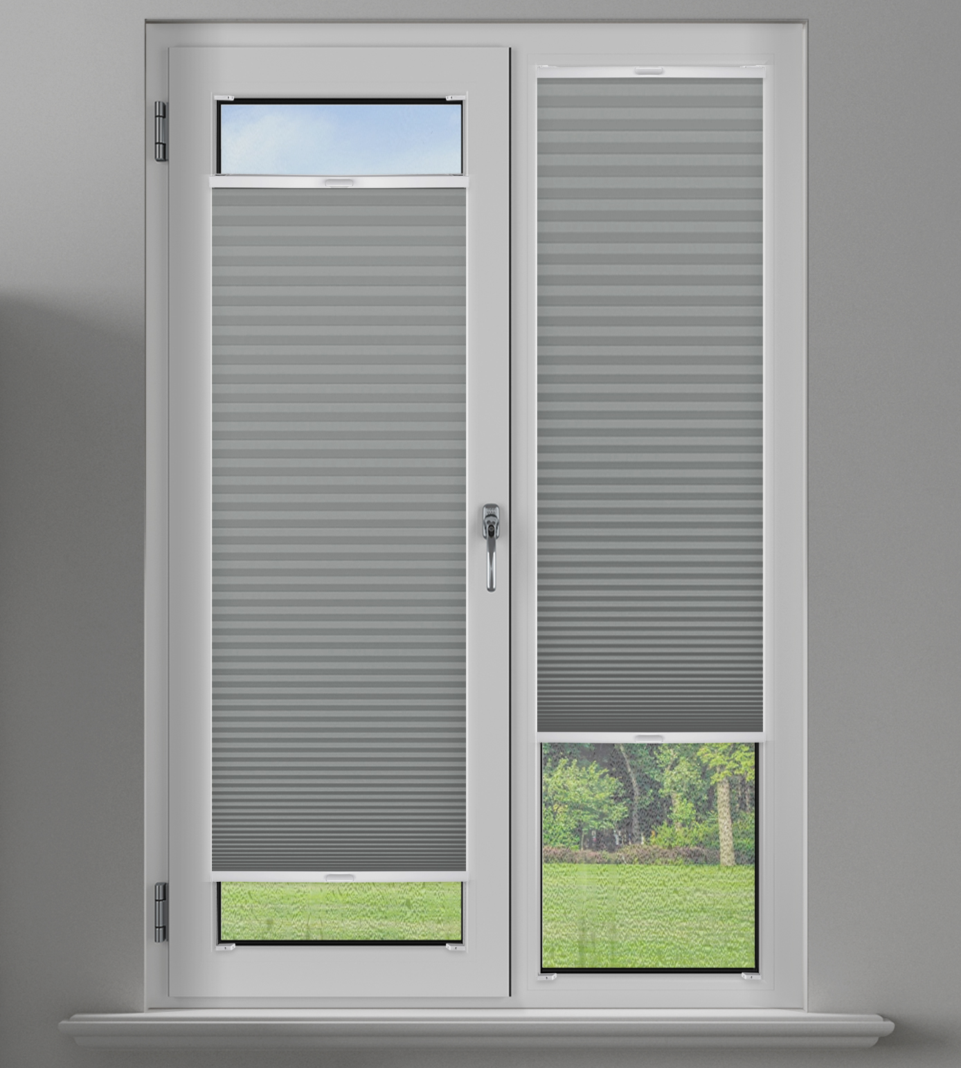 Pleated Perfectly Fitted Frameless Blind - Blackout Honeycomb Lexi Dove Grey - Image 2