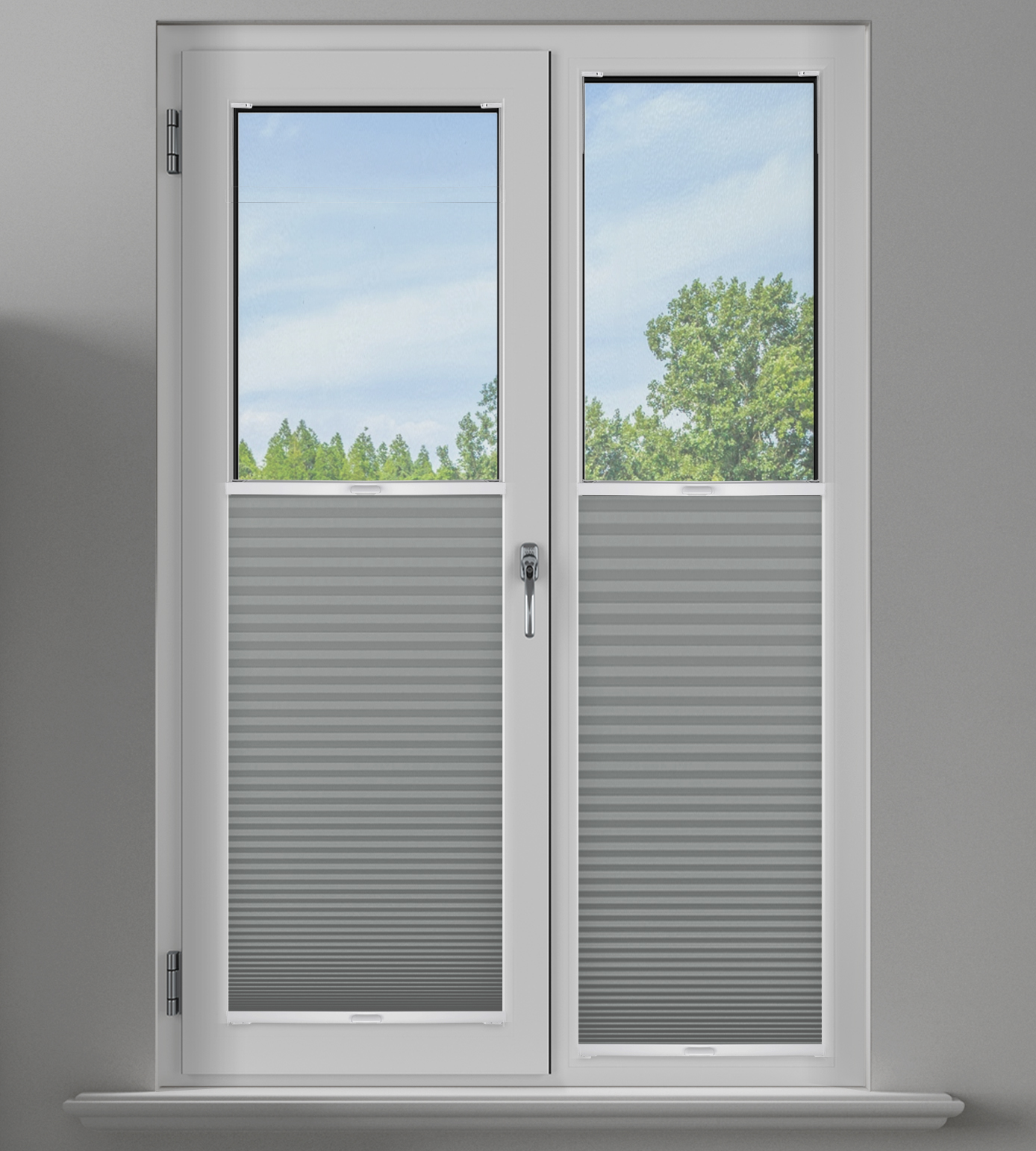 Pleated Perfectly Fitted Frameless Blind - Blackout Honeycomb Lexi Dove Grey - Image 4