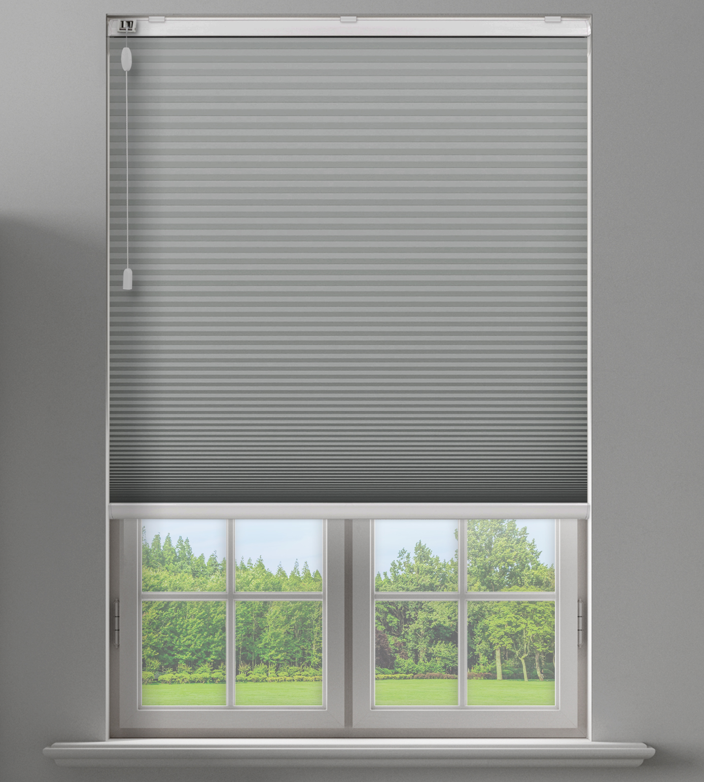 Pleated Free-Hanging Blind - Blackout Honeycomb Lexi Dove Grey - Image 2