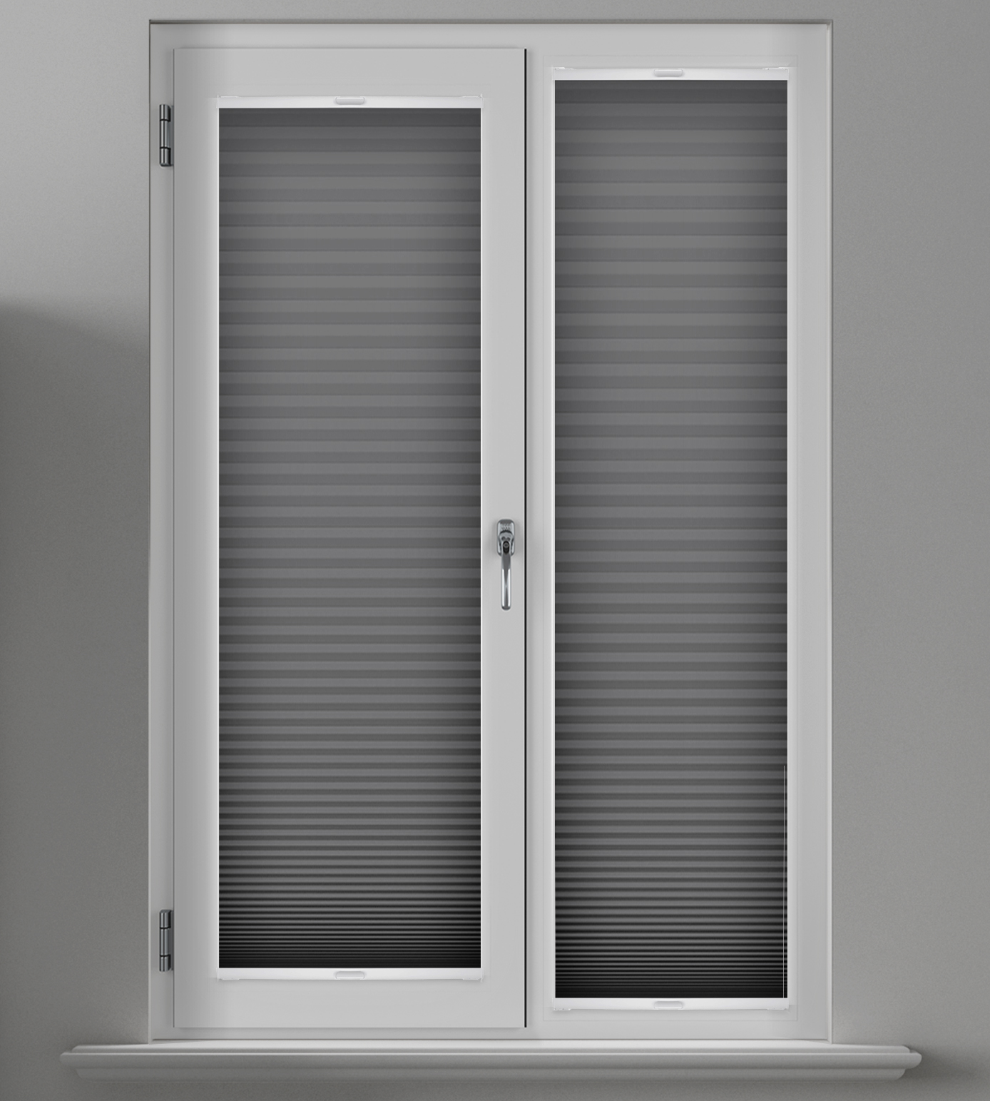 Pleated Perfectly Fitted Frameless Blind - Honeycomb Lexi Grey - Image 4