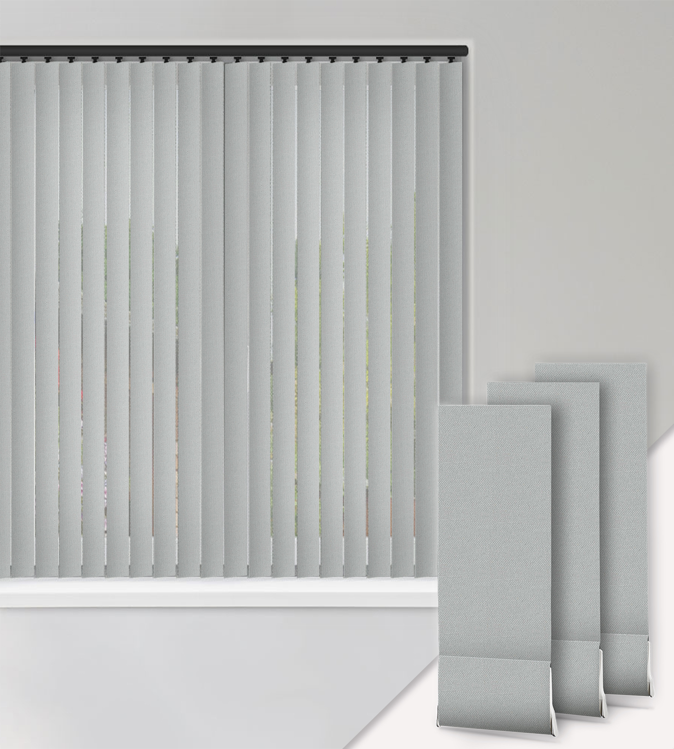 Verical Blind 89mm - Iona Albatros Light Grey