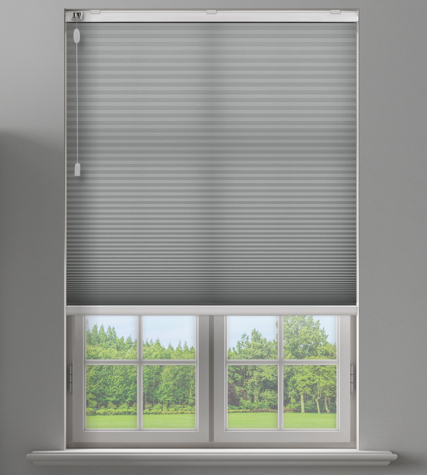 Pleated Free-Hanging Blind - Honeycomb Lexi Dove Grey - Image 2