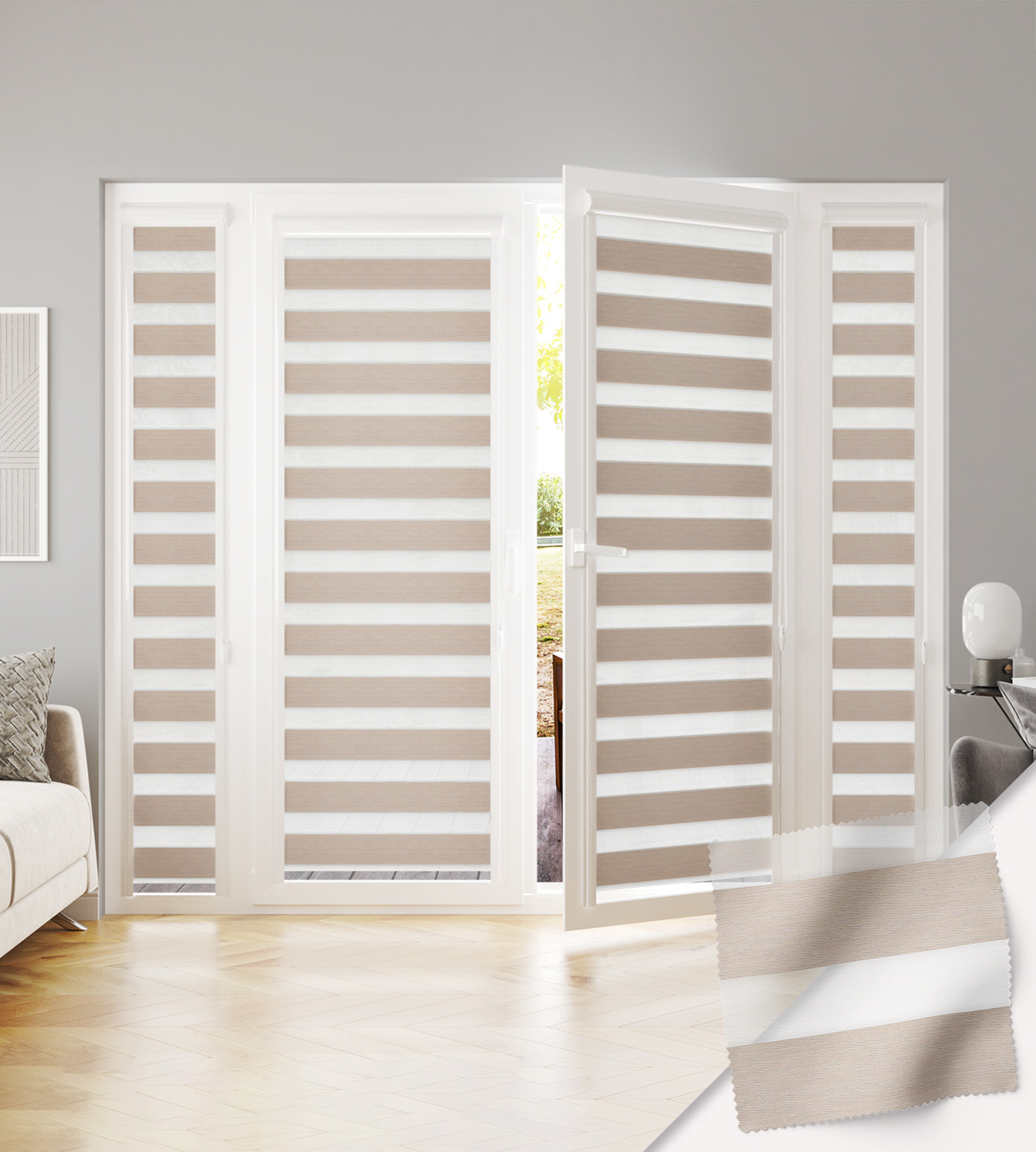 Perfectly Fitted Day & Night Blind - Marbella Salmon Beige