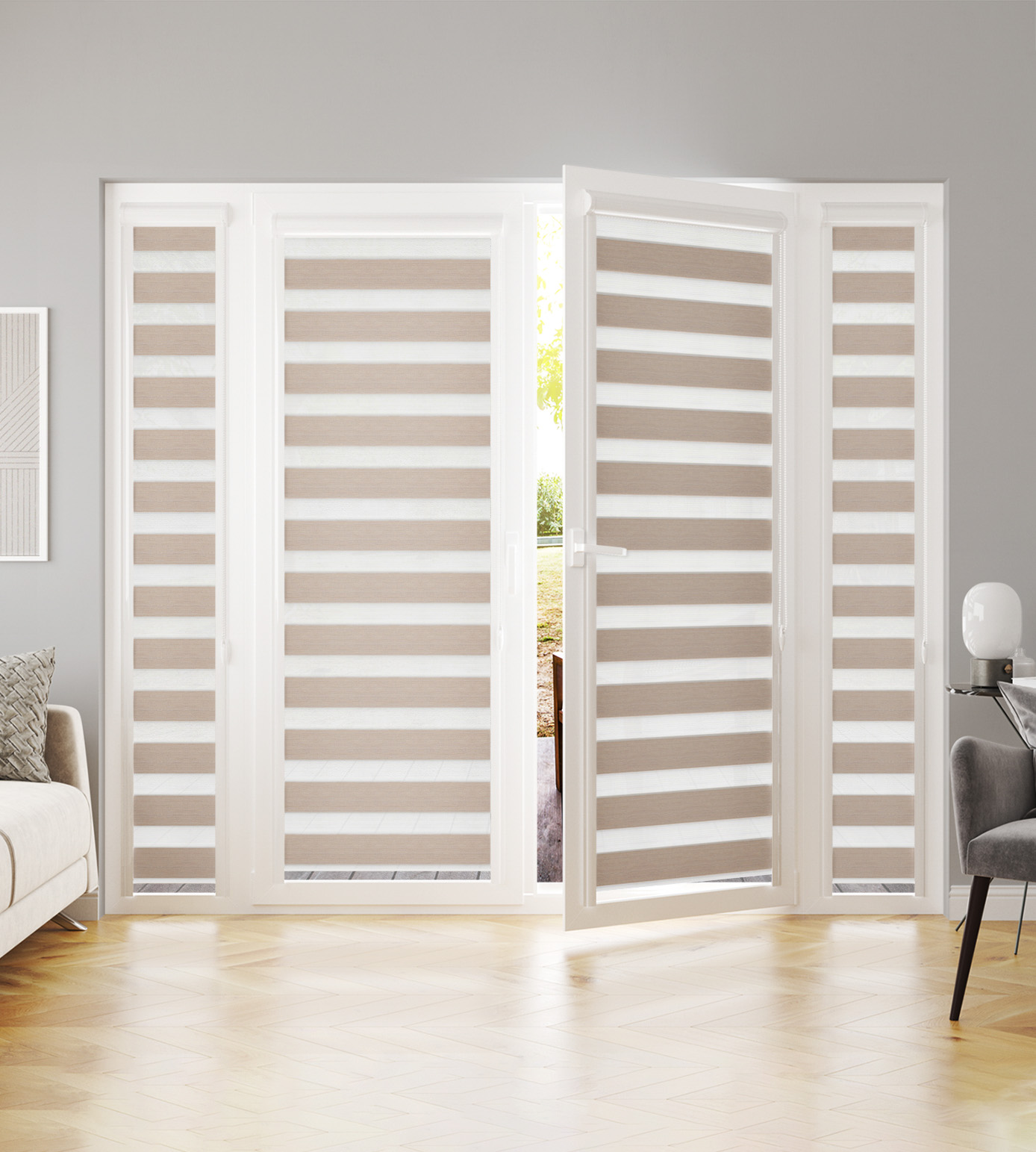 Perfectly Fitted Day & Night Blind - Marbella Salmon Beige - Image 2