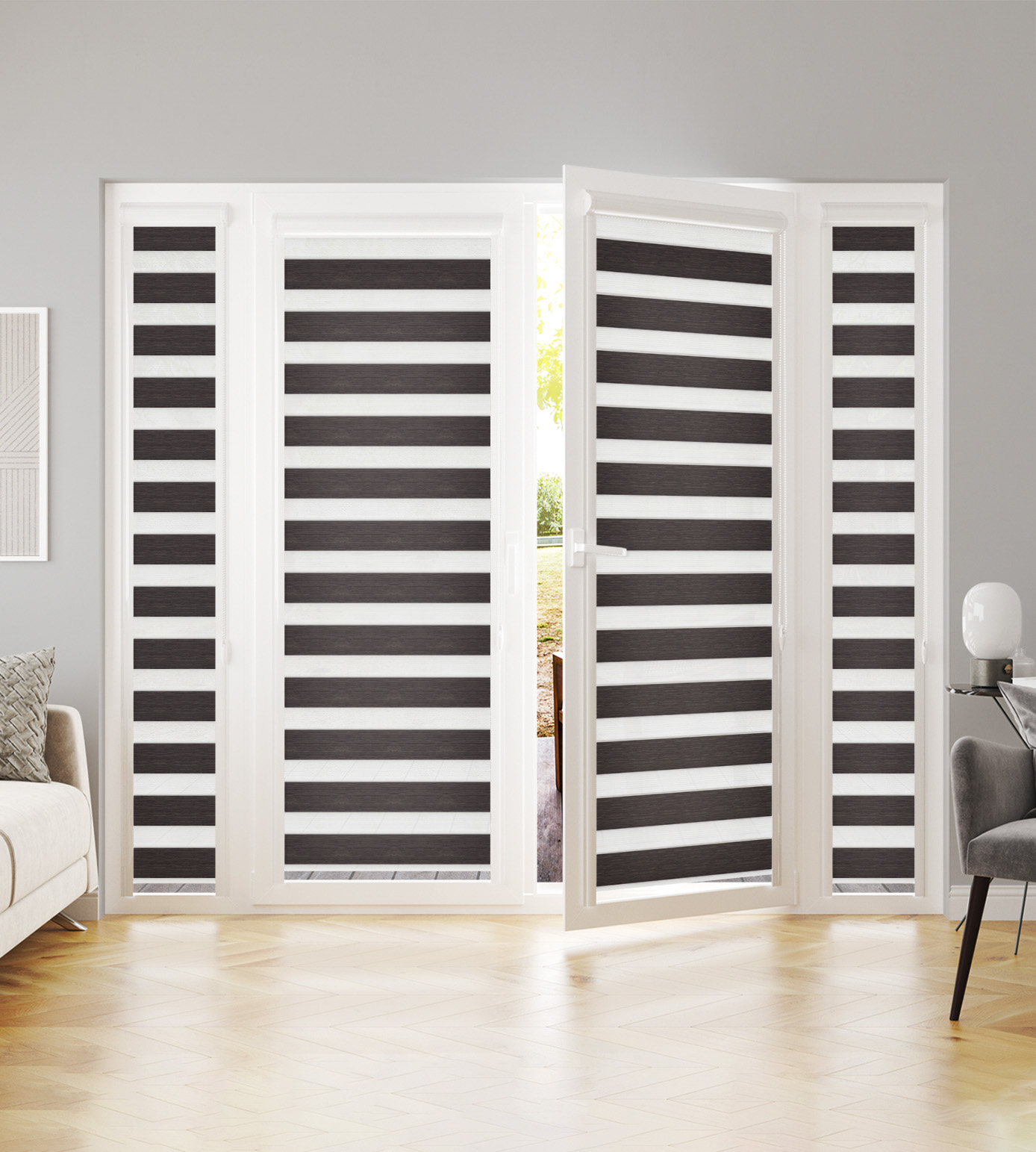 Perfectly Fitted Day & Night Blind - Zafira Brown - Image 2