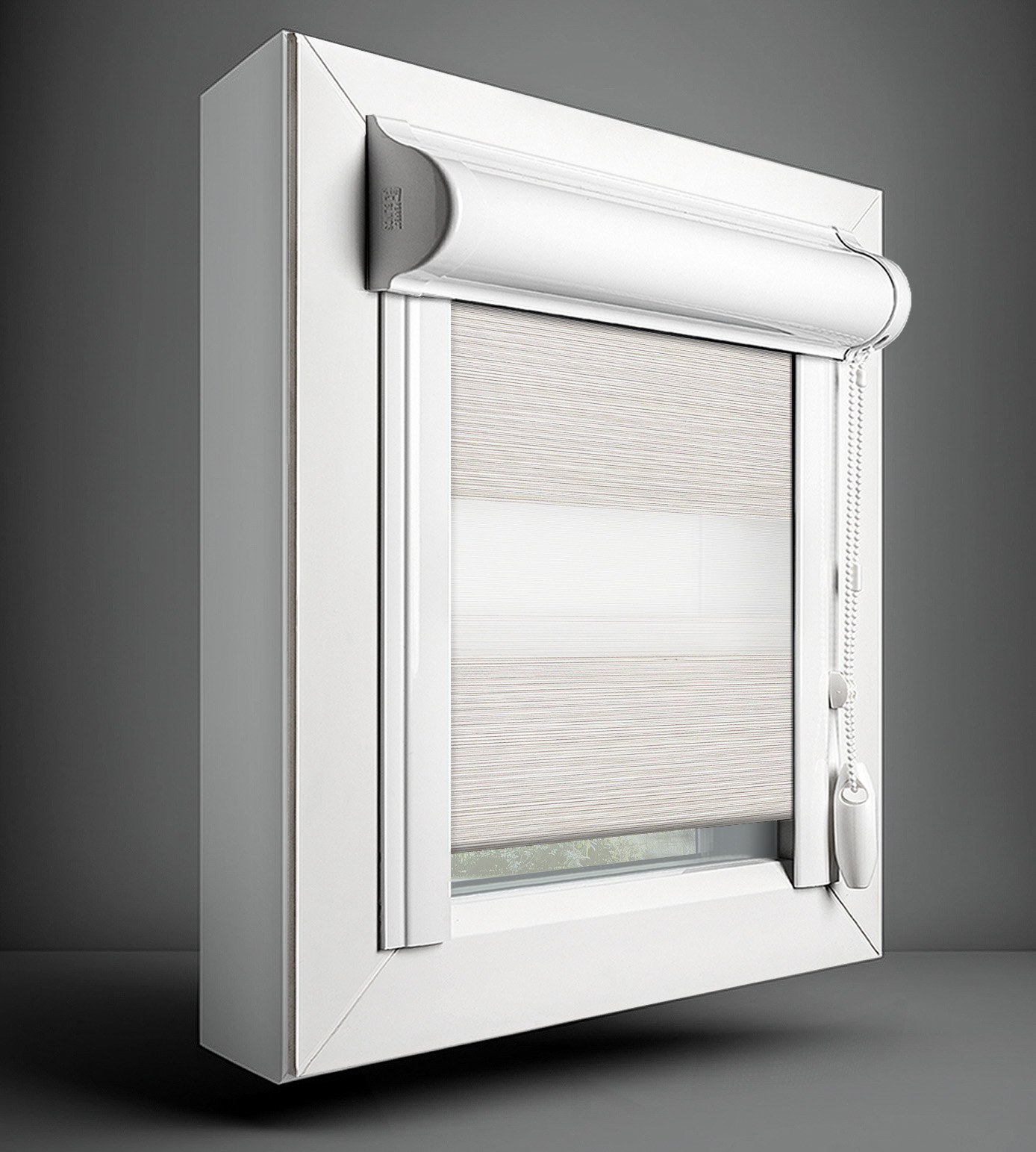 Perfectly Fitted Day & Night Blind - Zafira Light Silver Beige - Image 4
