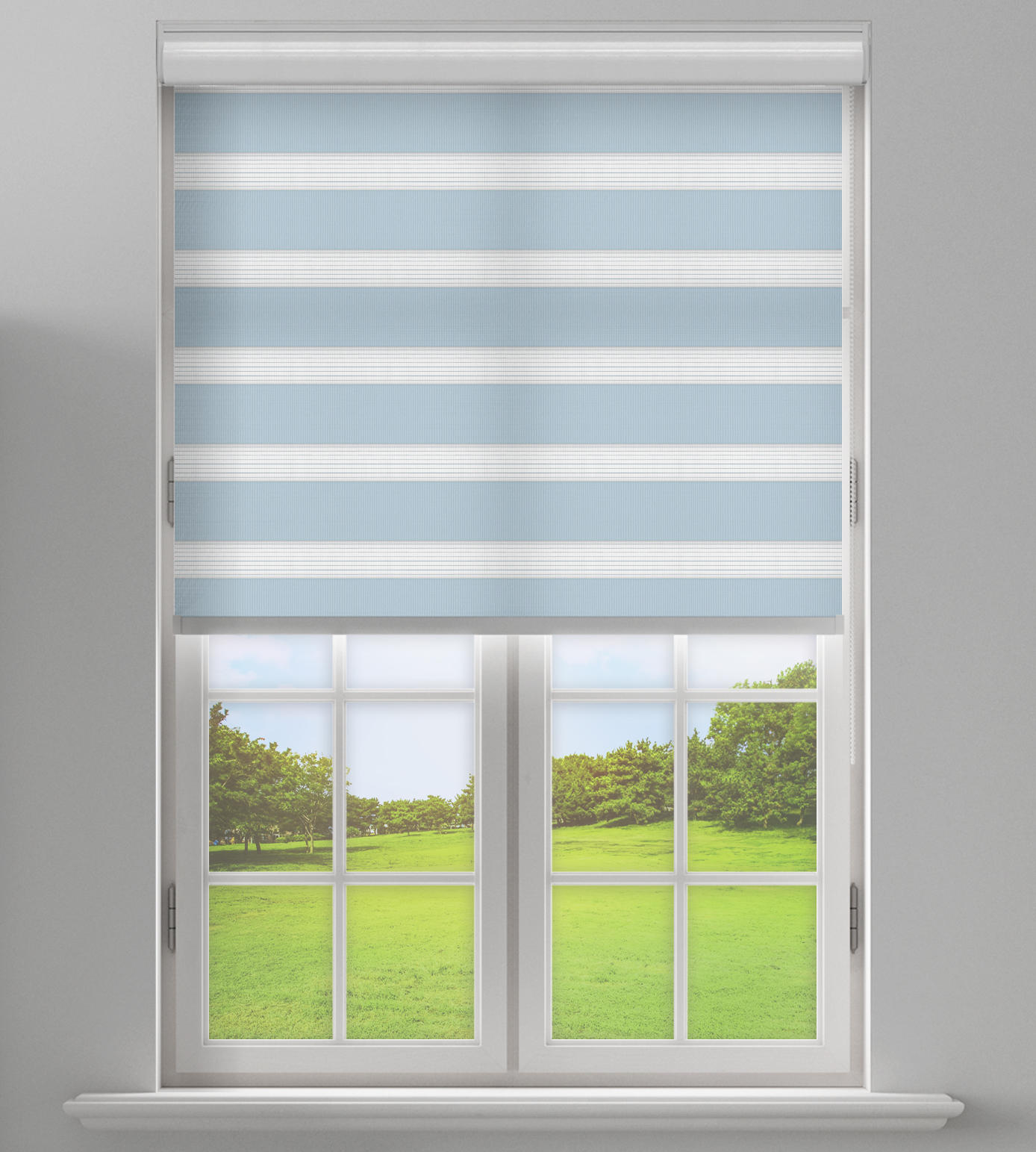Day & Night Free-Hanging Blind - Seasons Ether Aqua Marine - Image 2