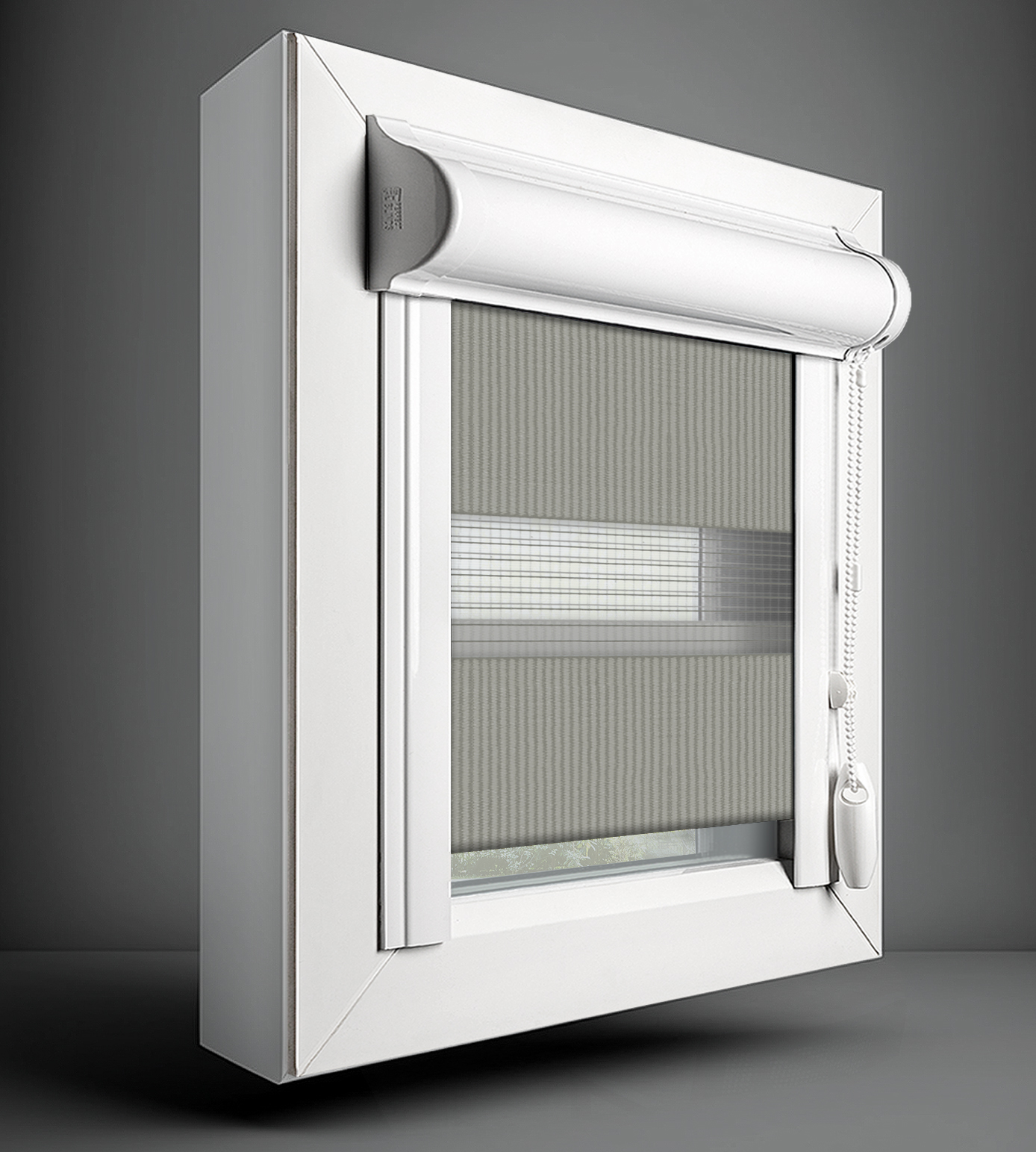 Perfectly Fitted Day & Night Blind - Seasons Stone Green Beige - Image 4