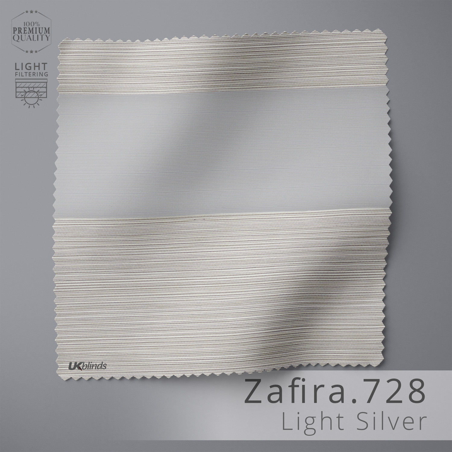 Perfectly Fitted Day & Night Blind - Zafira Light Silver Beige - Image 5