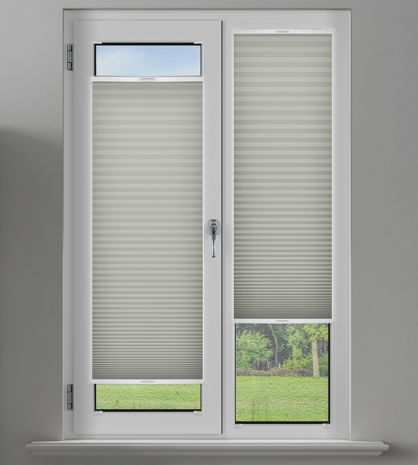 Pleated Perfectly Fitted Frameless Blind - Honeycomb Lexi Taupe Beige - Image 2