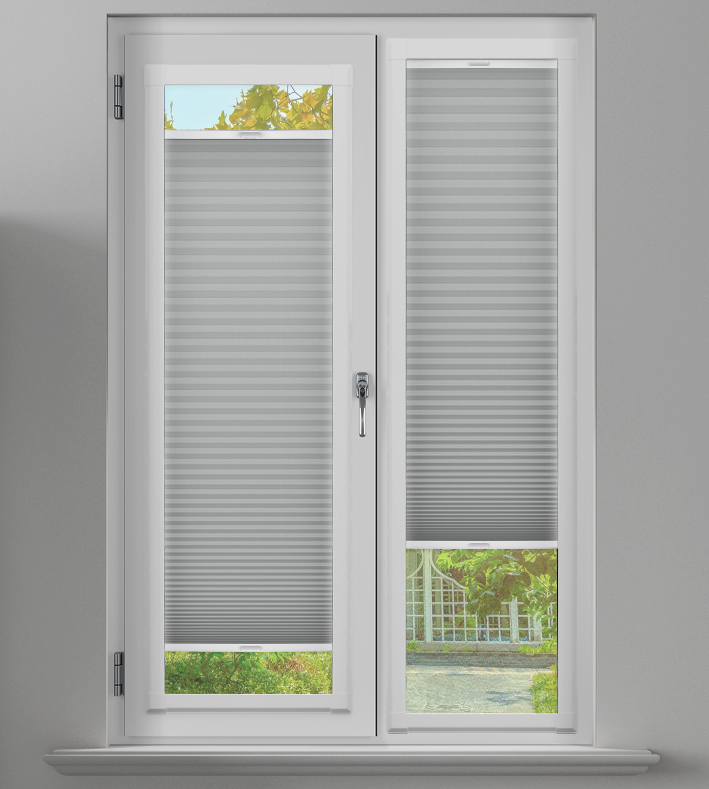 Perfect Fit Frame Pleated Blind - Honeycomb Lexi Dove Grey - Image 2