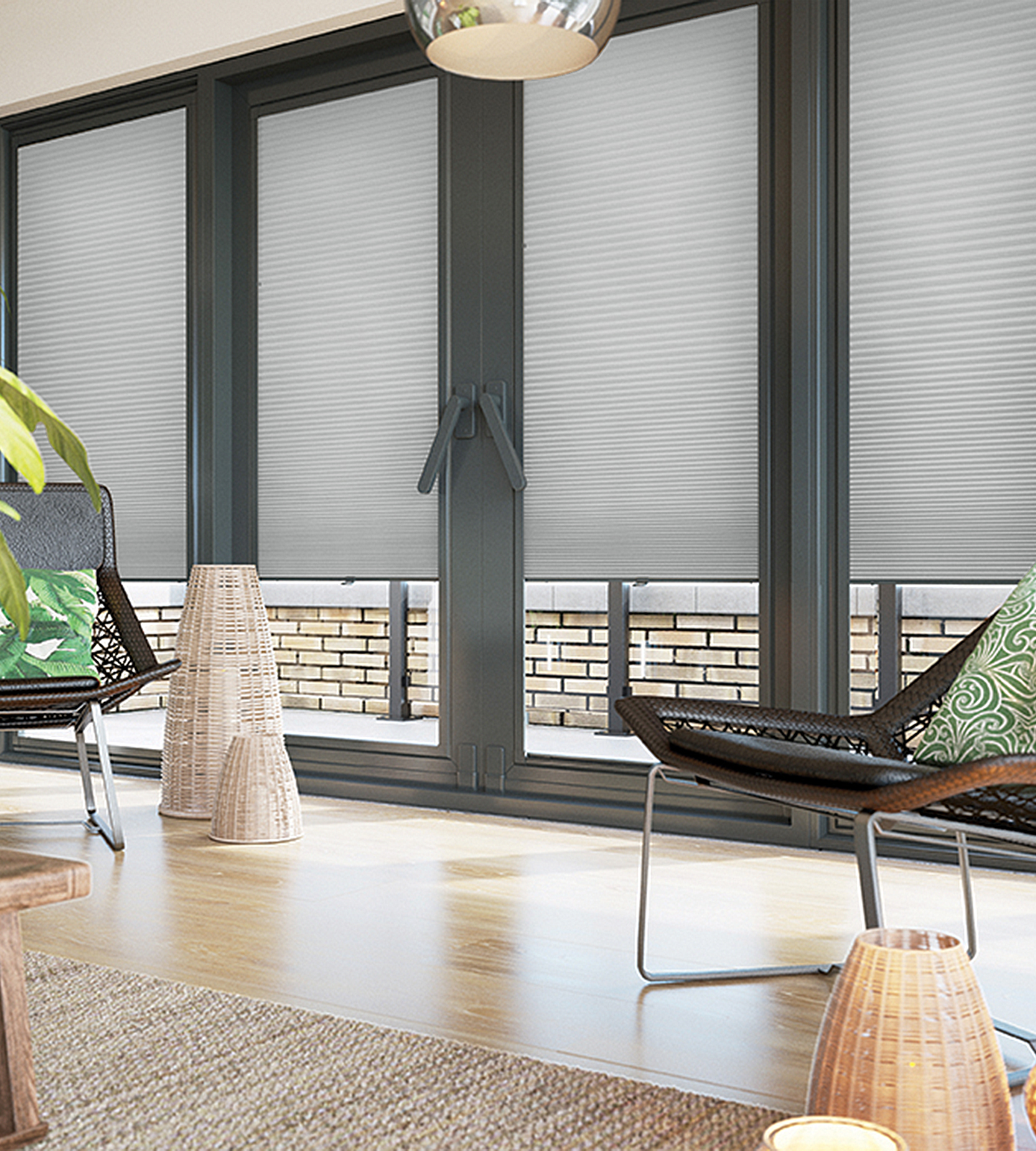 Perfect Fit Frame Pleated Blind - Honeycomb Lexi Dove Grey - Image 7