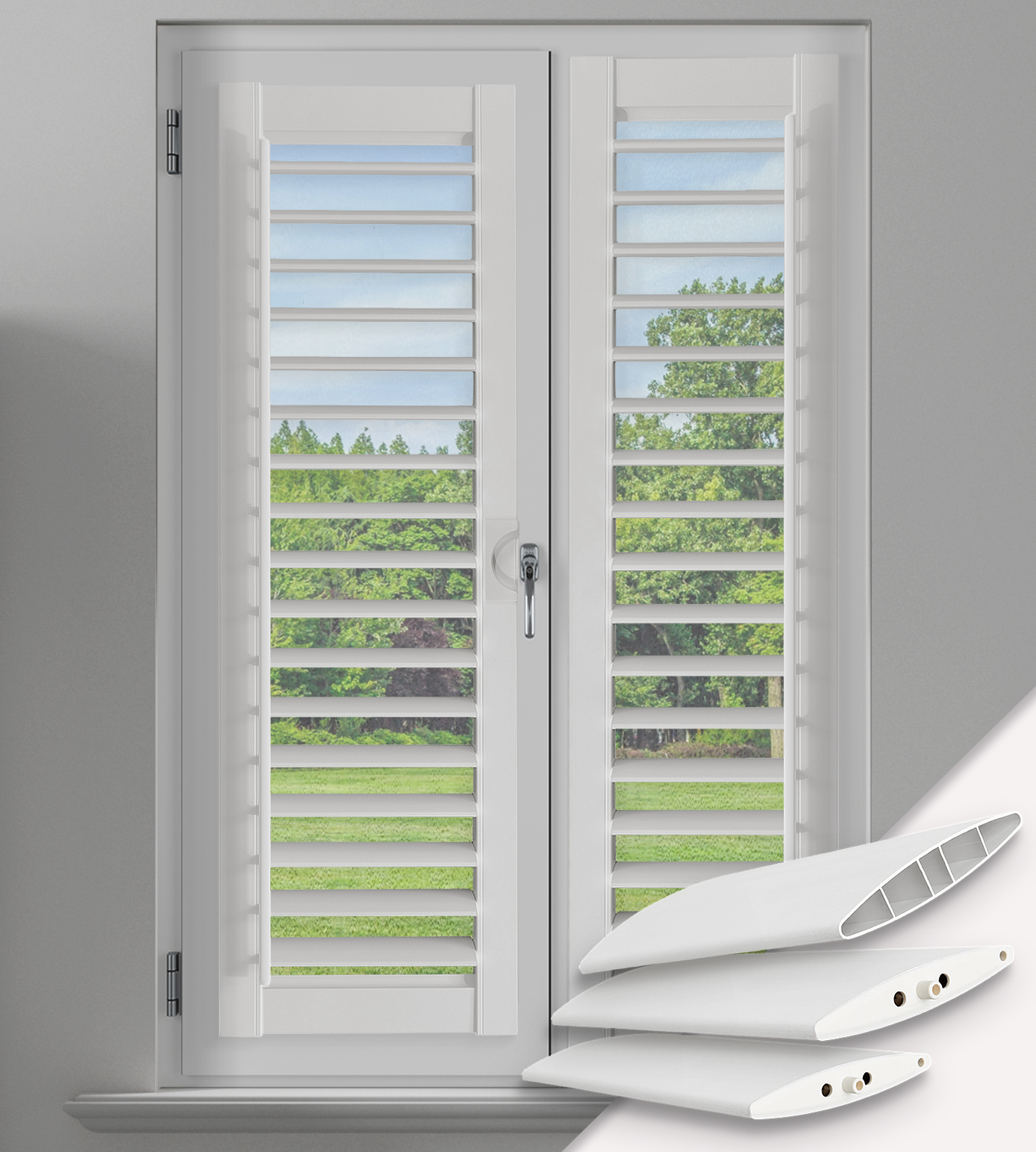 Louvolite Perfect Fit uPVC Shutters LITE - Cotton Natural White