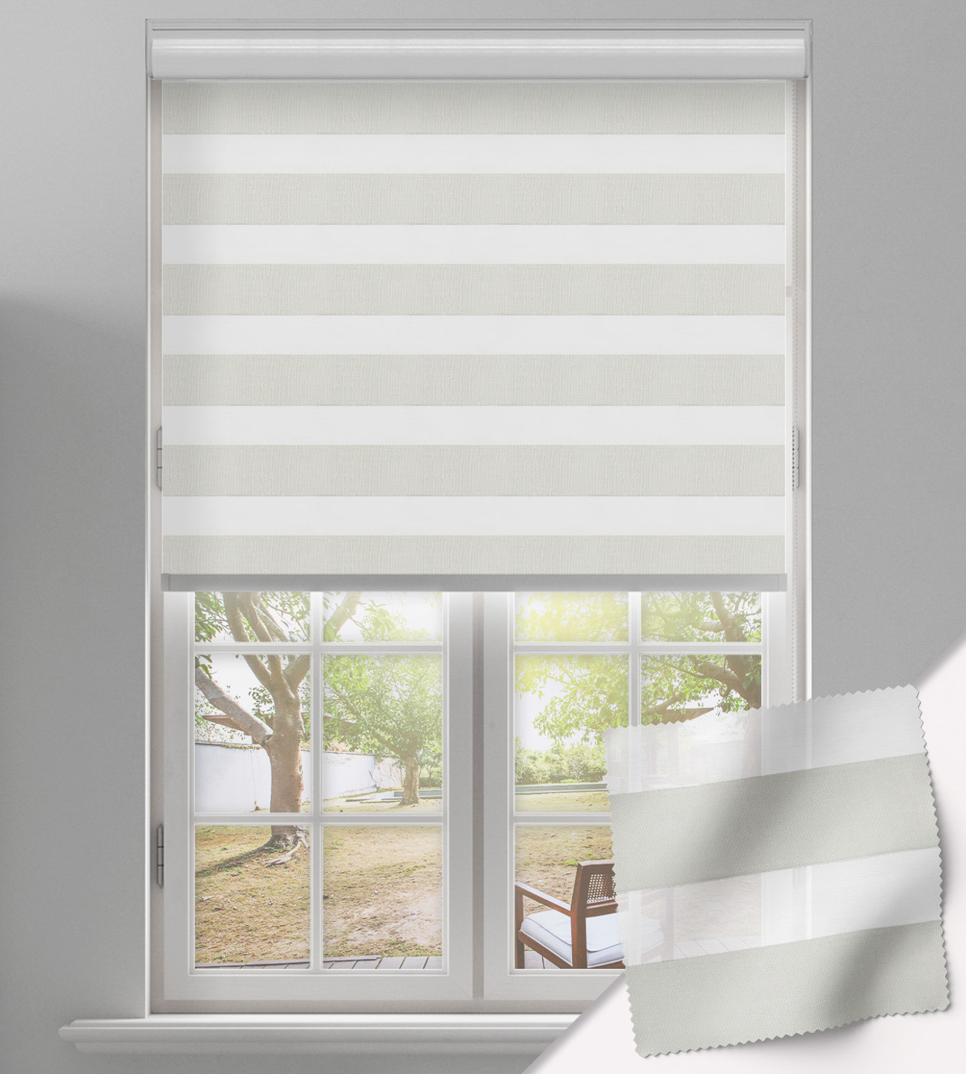 Day & Night Free-Hanging Blackout - Tango Ivory Cream