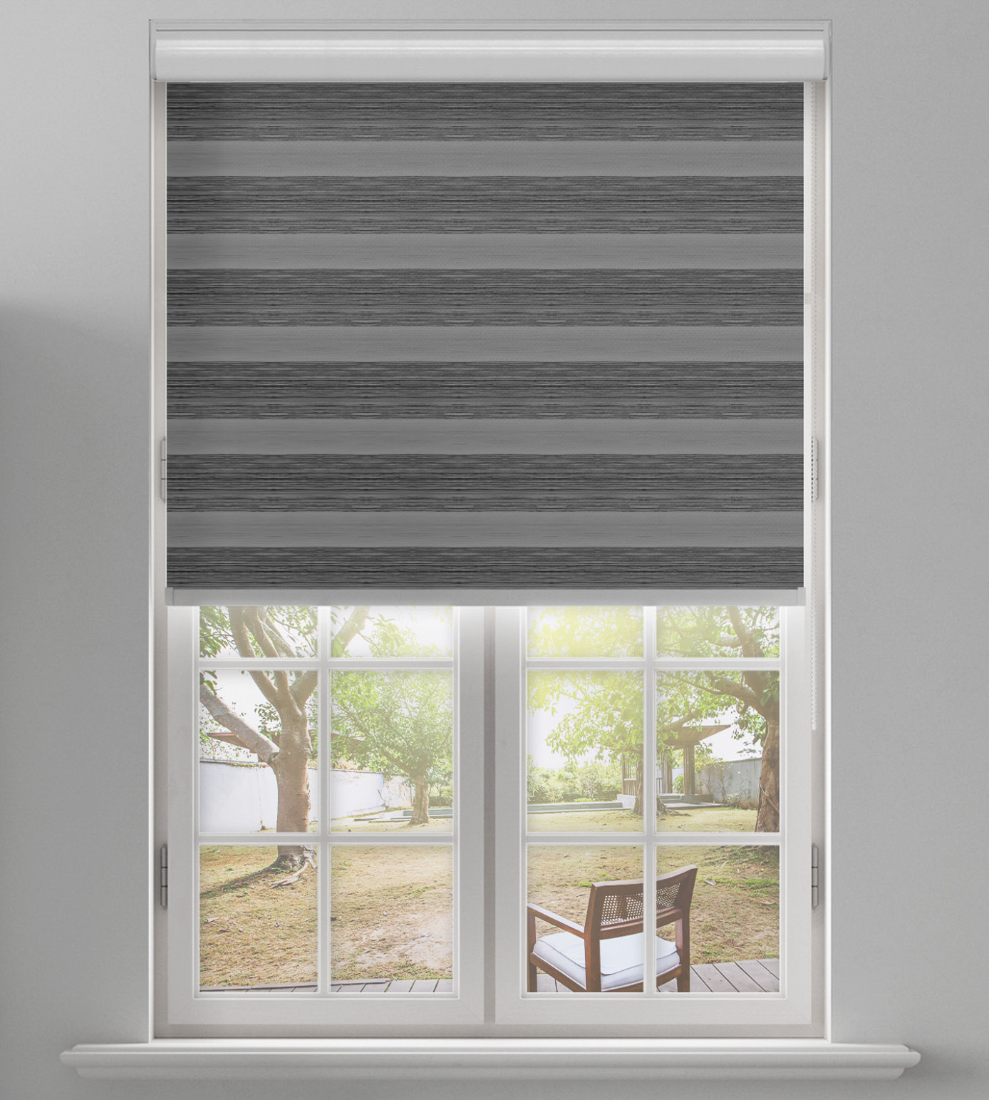 Day & Night Free-Hanging Blackout - Tango Dark Grey & Black - Image 3